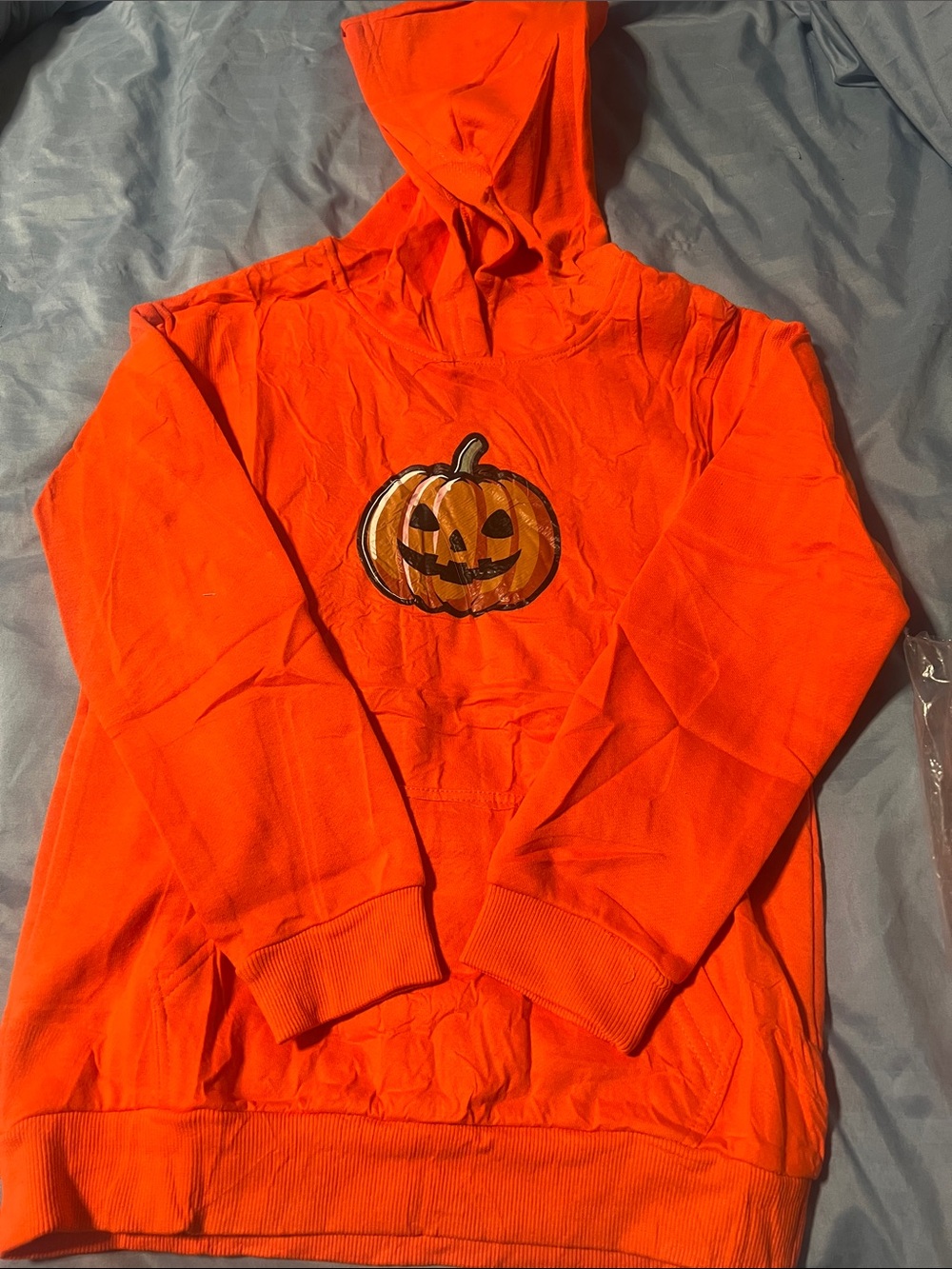 Kids Orange Pumpkin Hoodie Sweatshirt - Brand: